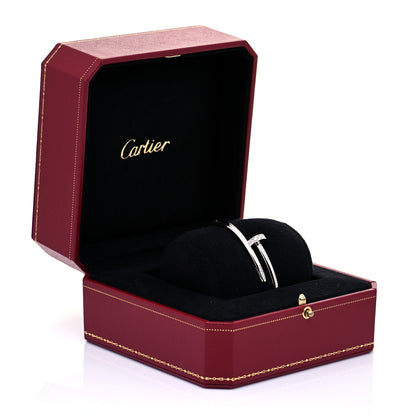 Cartier 18K White Gold Diamond Juste Un Clou Bracelet 17 8 of 8