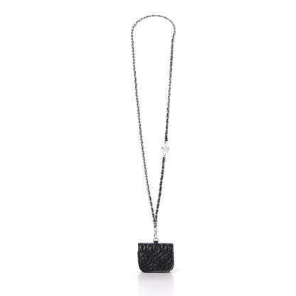 Chanel Caviar Camellia Embossed Airpods Pro Case Black 4 of 9