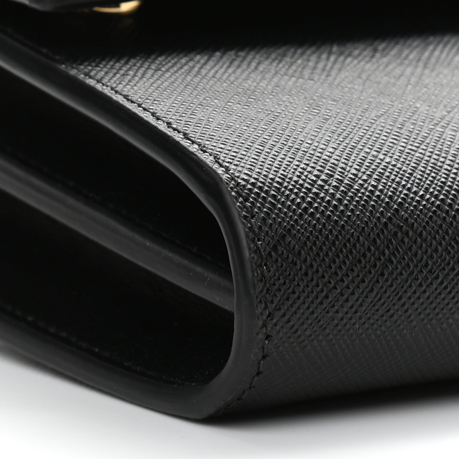 Prada Saffiano Wallet With Shoulder Strap Black 9 of 11