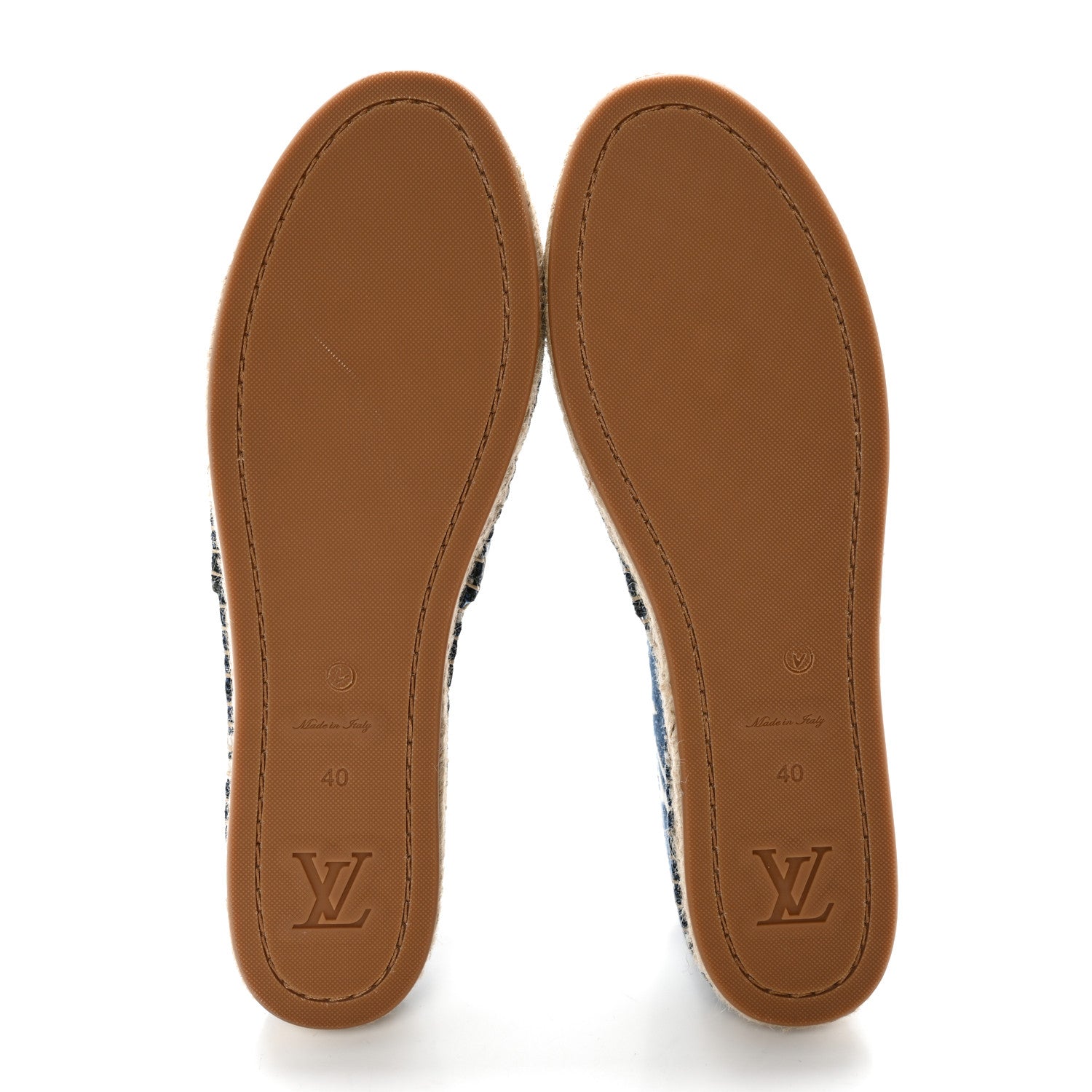 Louis Vuitton Monogram Denim Starboard Espadrille Flats 40 Blue 5 of 9