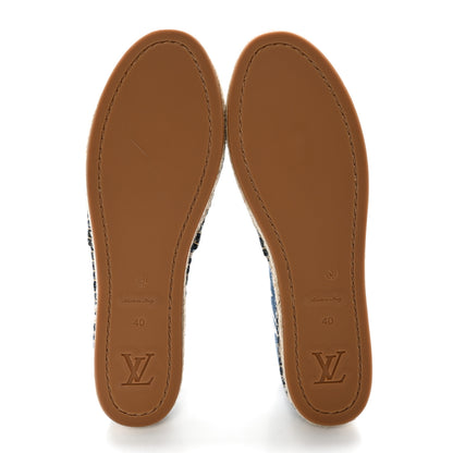 Louis Vuitton Monogram Denim Starboard Espadrille Flats 40 Blue 5 of 9