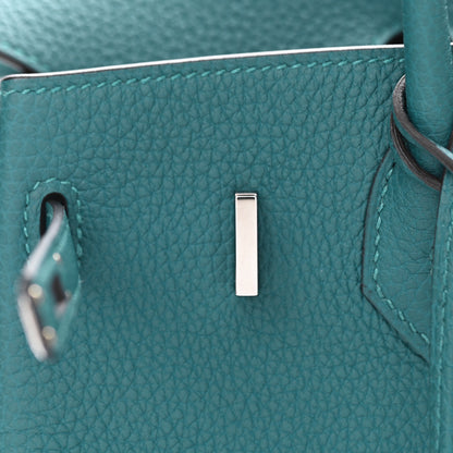 Hermes Togo Verso Birkin 25 Vert Bosphore Bleu Ocean 23 of 32