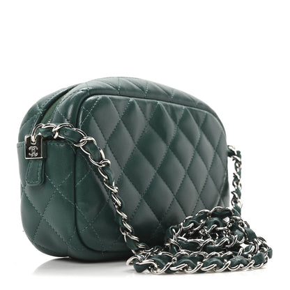 Chanel Lambskin Quilted Small Timeless Camera Case Green 3 of 10