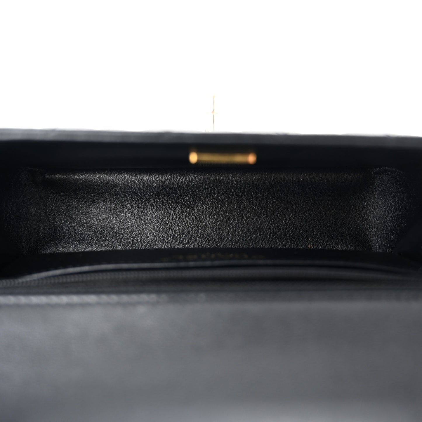 Lambskin Quilted Mini Crystal Top Handle Rectangular Flap Black