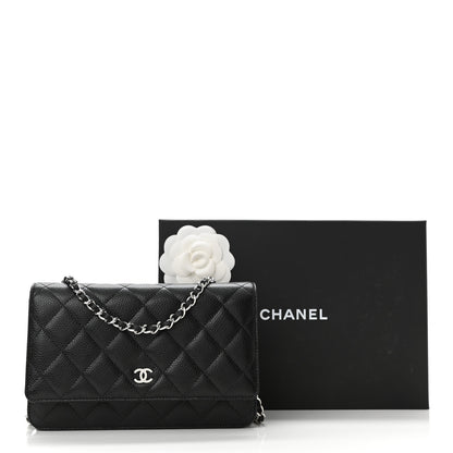 Chanel Caviar Quilted Wallet On Chain WOC Black 11 of 11