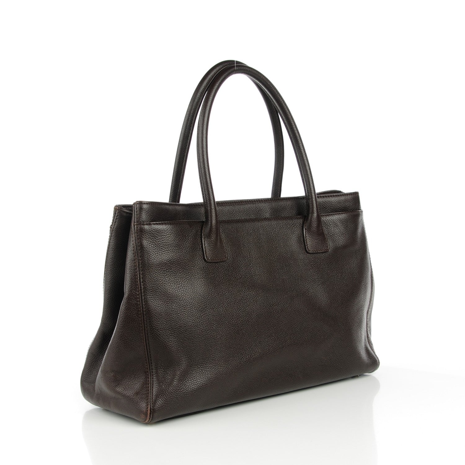 Chanel Calfskin Cerf Executive Shopper Tote Brown 7 of 13