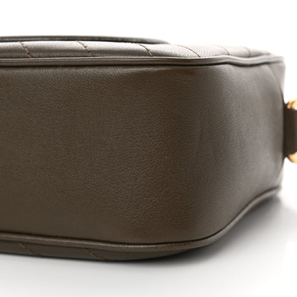 Gucci Sakai Be Green Calfskin Diagonal Stitched Small Blondie Shoulder Bag Craclet Brown 9 of 11
