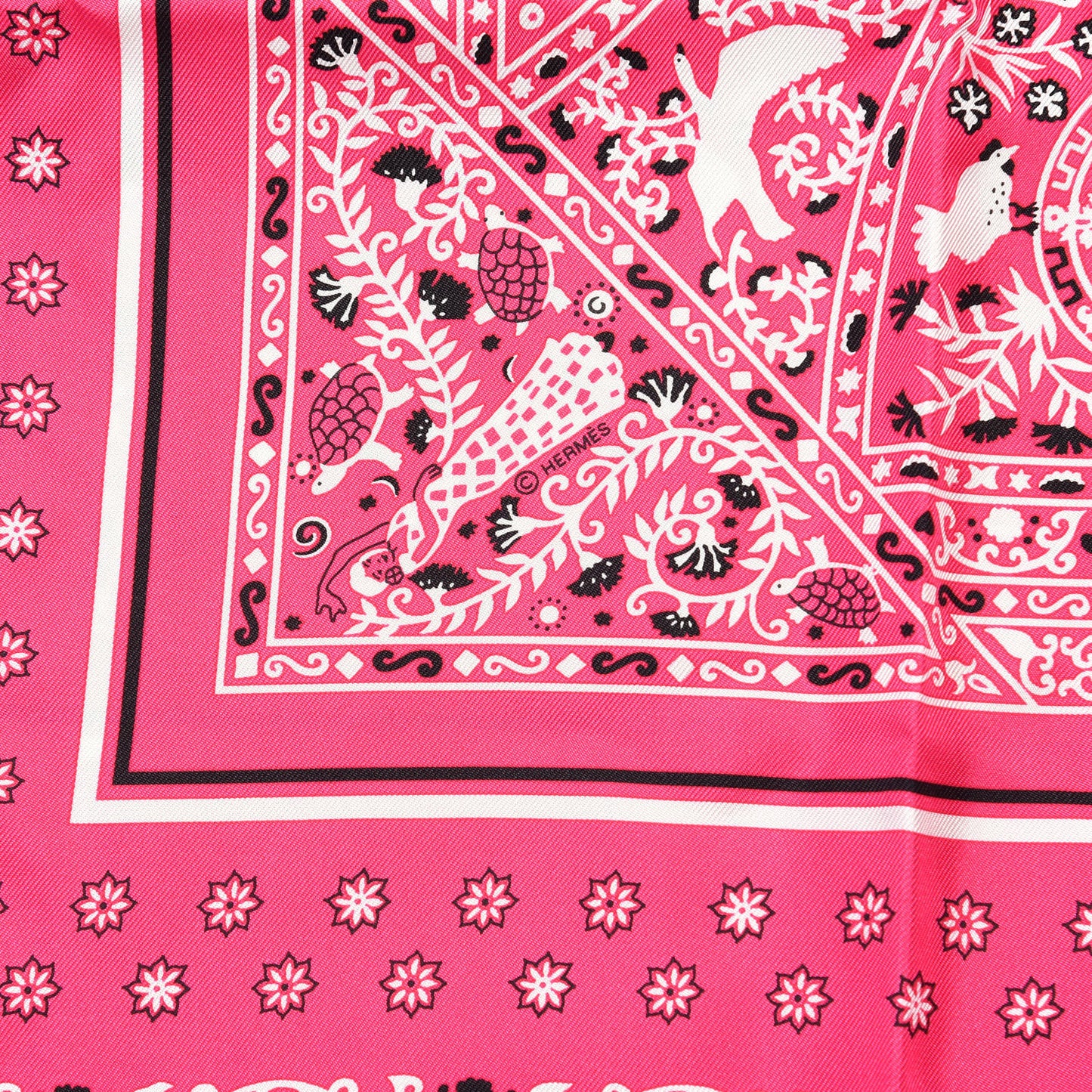 Silk Bandana Peuple Du Vent Scarf 55 Rode Indien White Black