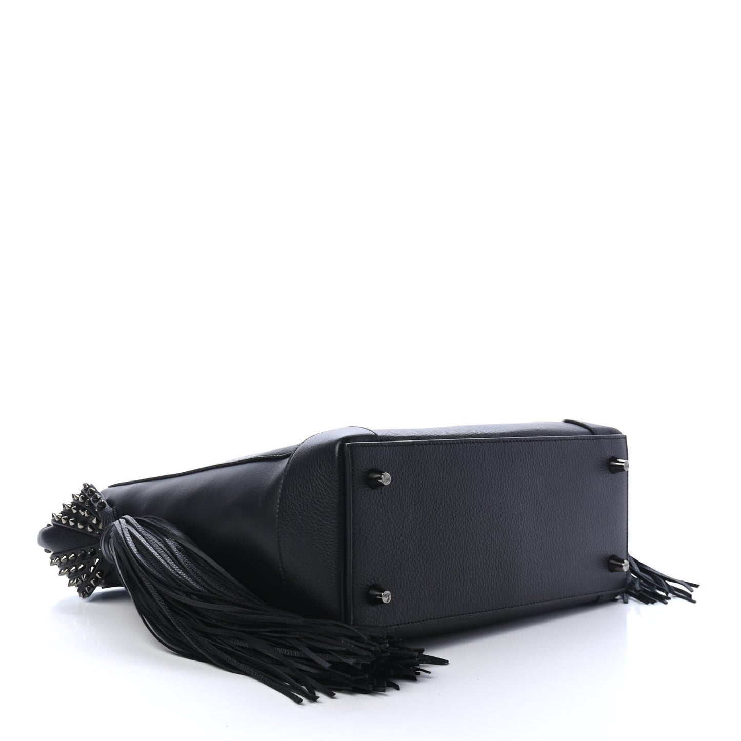 Empire Calf Spikes Fringe Eloise Hobo Black