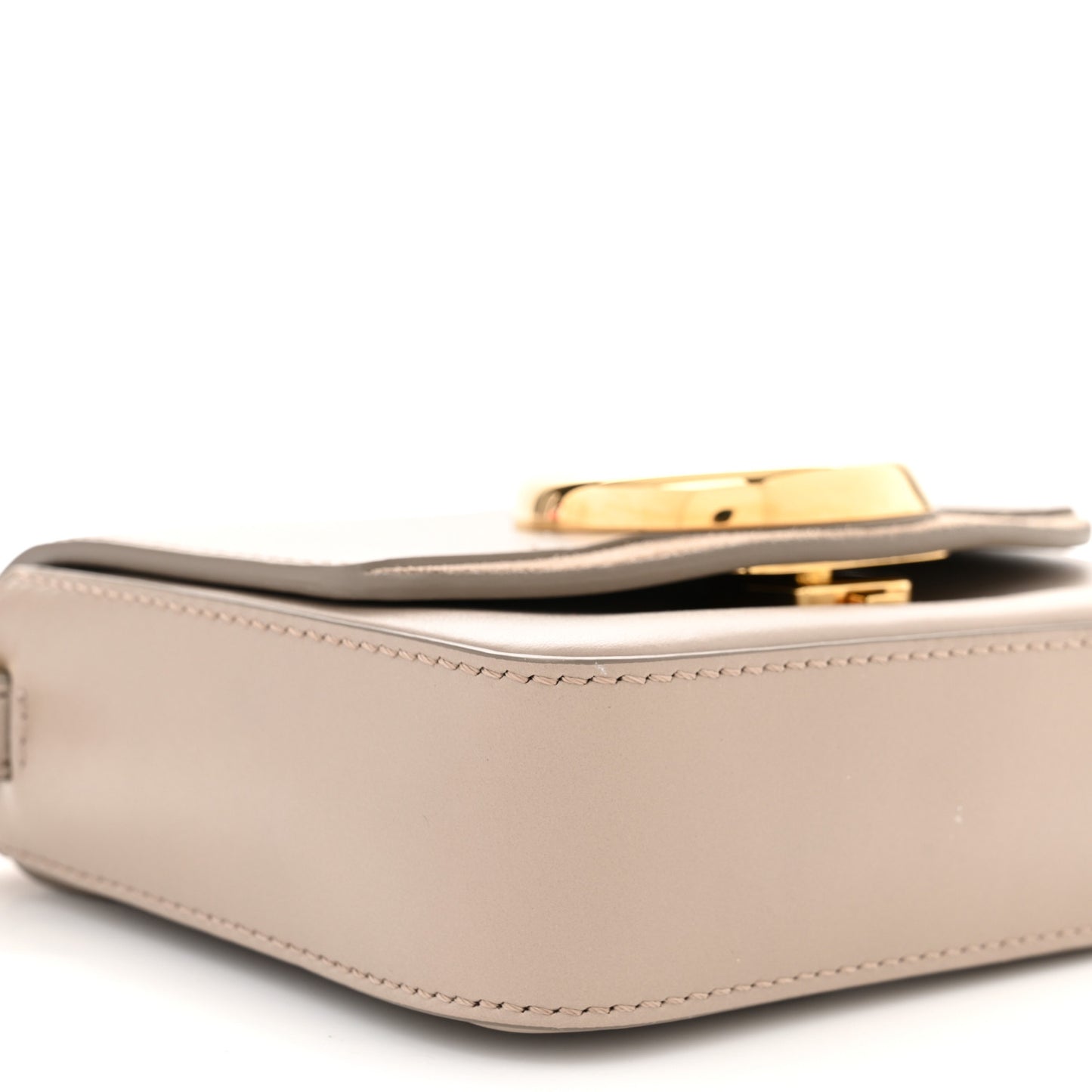 Shiny Calfskin Suede Mini C Double Carry Motty Grey