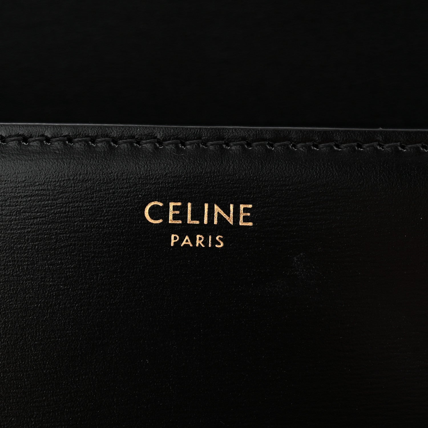 Celine Shiny Calfskin Teen Triomphe Black 6 of 10