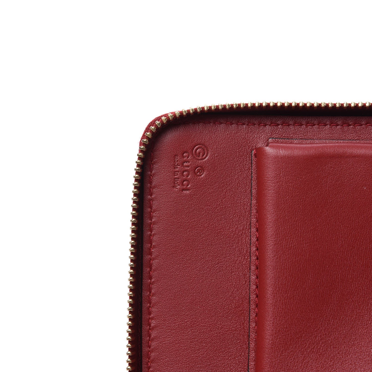 Gucci Microguccissima Zip Around Top Handle Travel Wallet Red 6 of 10