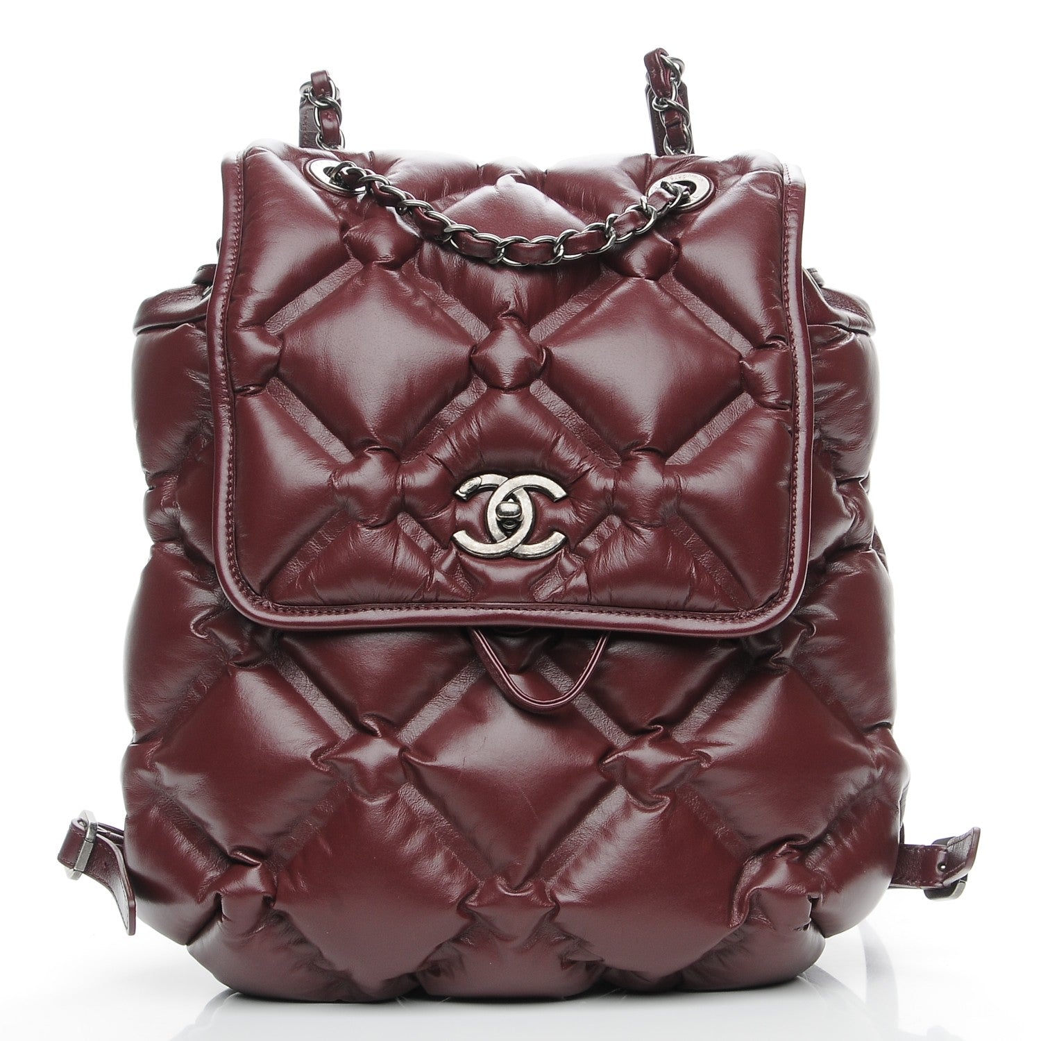 Chanel Calfskin Quilted Chesterfield Backpack Burgundy 1 of 9