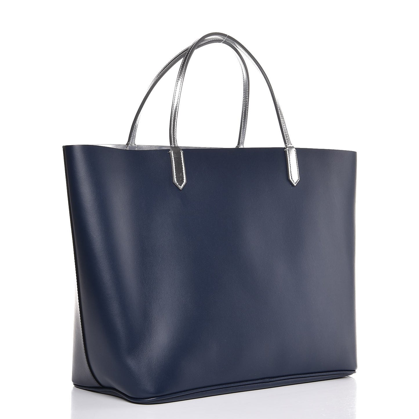 Calfskin Large Antigona Tote Night Blue Silver
