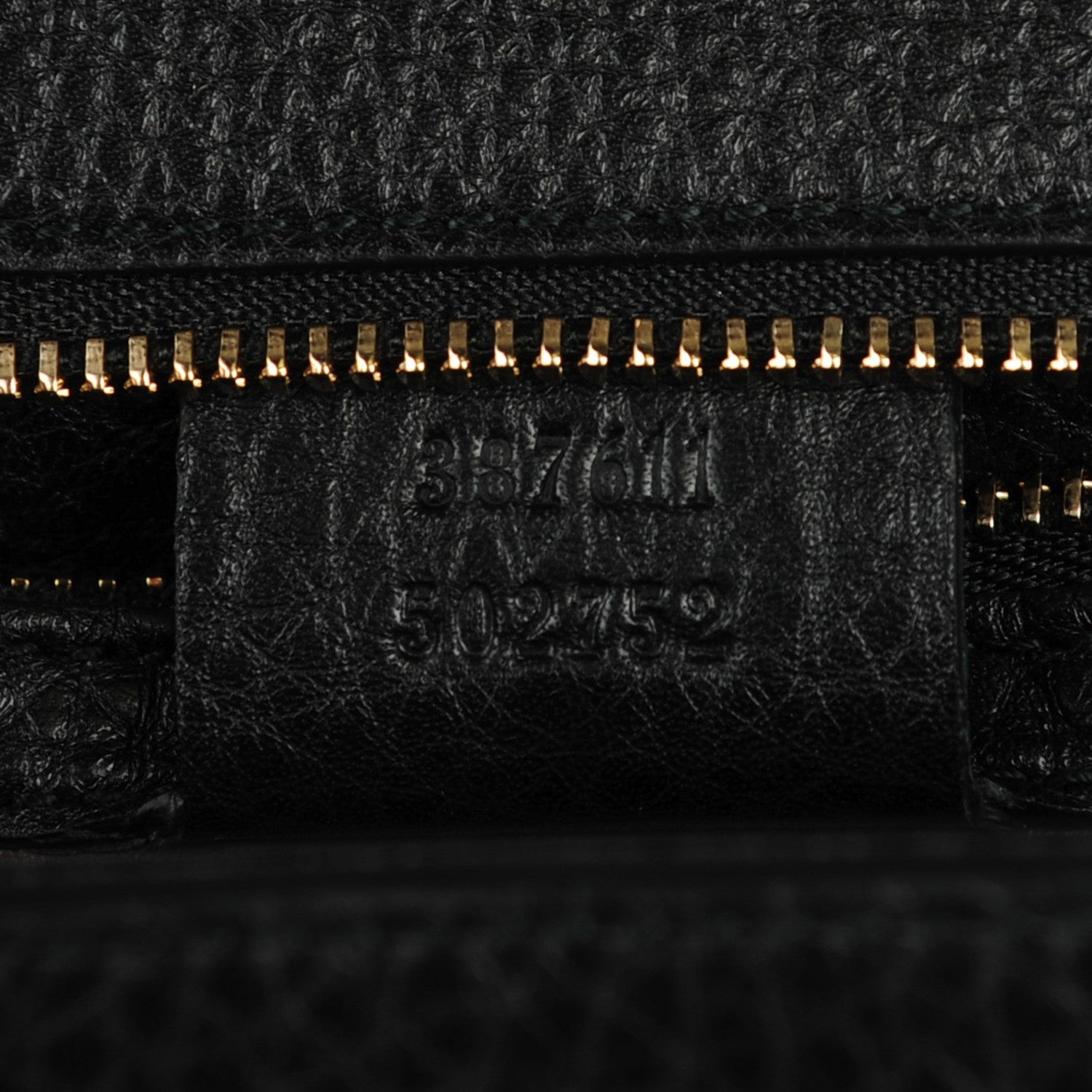 Gucci Pebbled Calfskin Medium Miss Bamboo Shoulder Bag Black 7 of 7