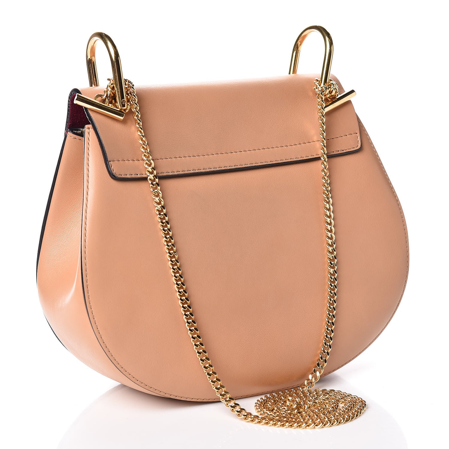 Chloe Suede Smooth Calfskin Drew Shoulder Bag Misty Beige 3 of 15