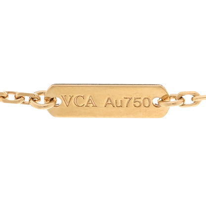 Van Cleef & Arpels 18K Yellow Gold Guilloche Vintage Alhambra Pendant Necklace 4 of 6
