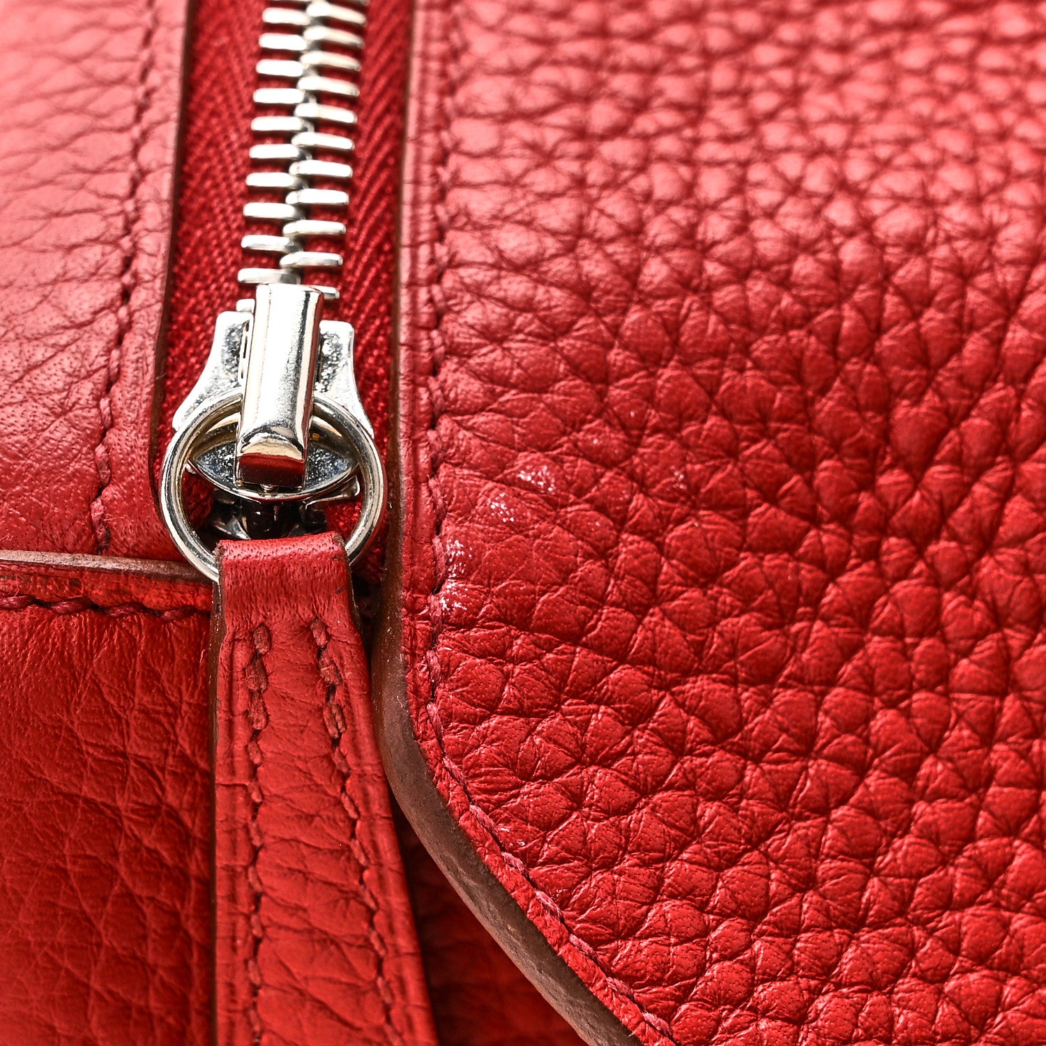 Hermes Taurillon Clemence Lindy 30 Rouge Garance 11 of 12