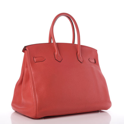 Hermes Taurillon Clemence Birkin 35 Bougainvillea 3 of 32