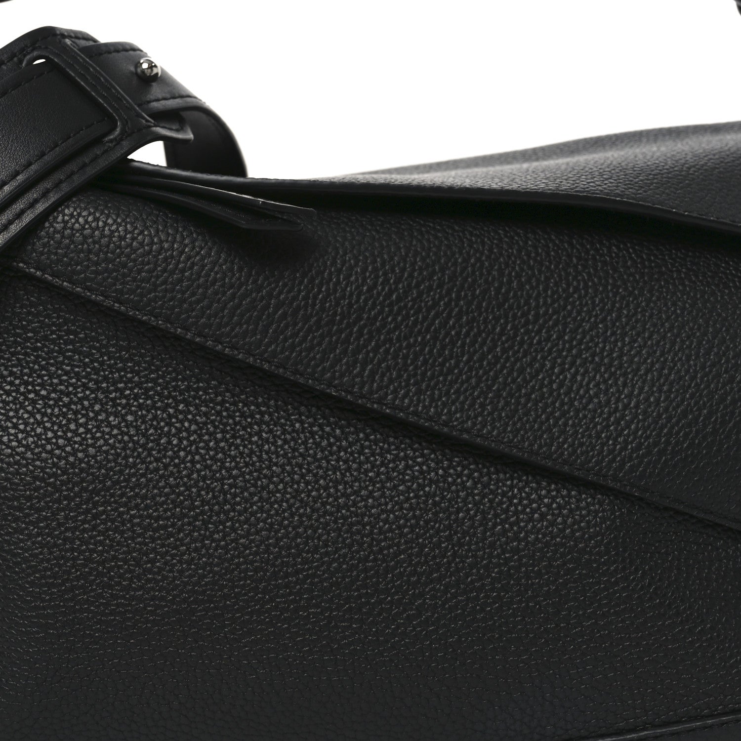 Loewe Grained Calfskin Large Puzzle Edge Bag Black 7 of 9