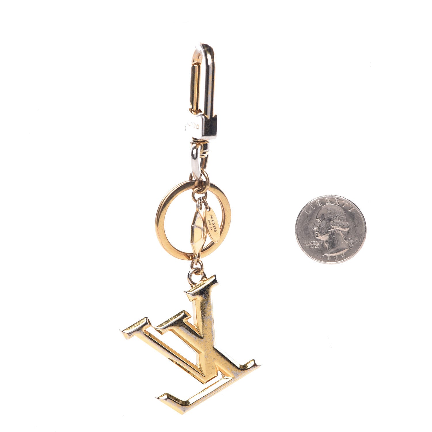 Louis Vuitton LV Facettes Bag Charm Key Holder Gold 2 of 4