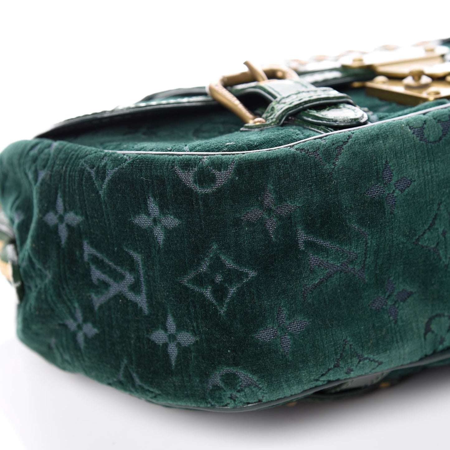 Monogram Velours Alligator Gracie MM Green