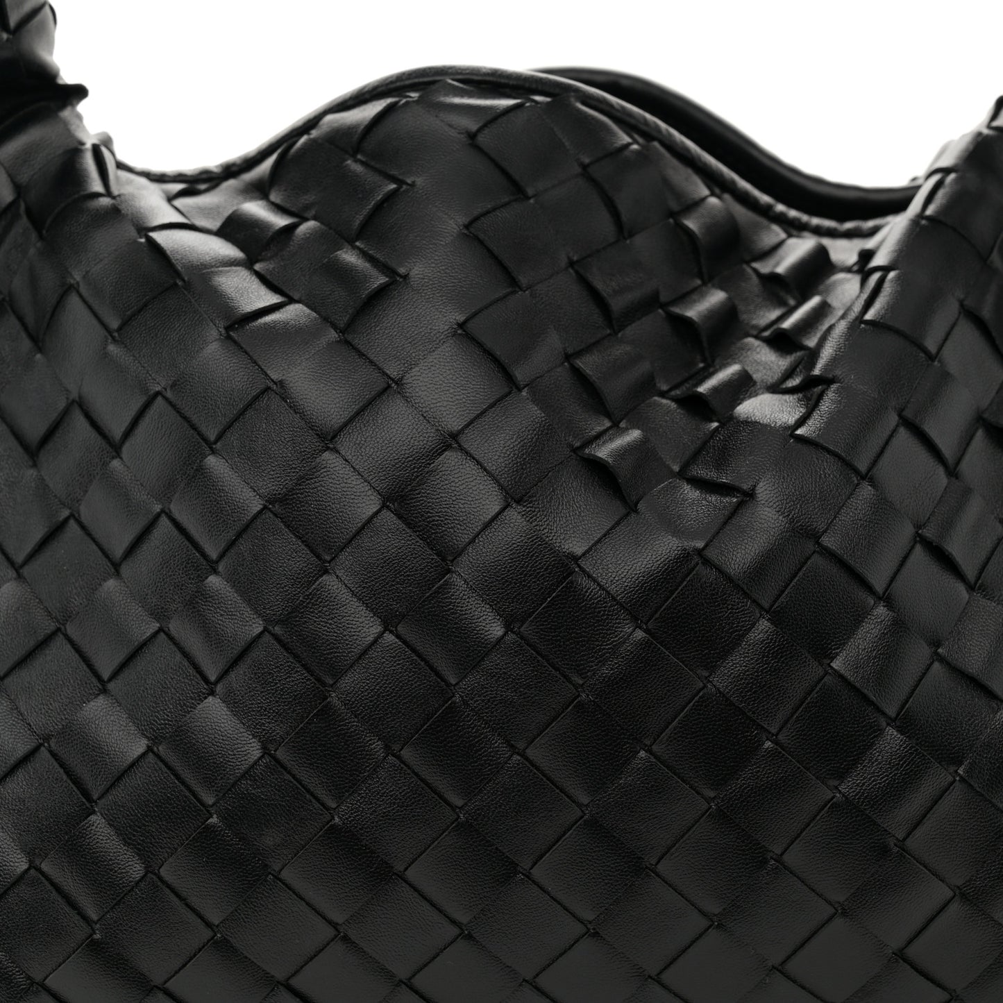 Calfskin Intrecciato Small Hop Black