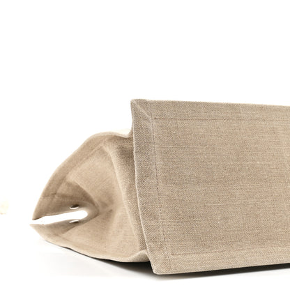 Saint Laurent Linen Calfskin Rive Gauche Tote Greggio Natural 8 of 10