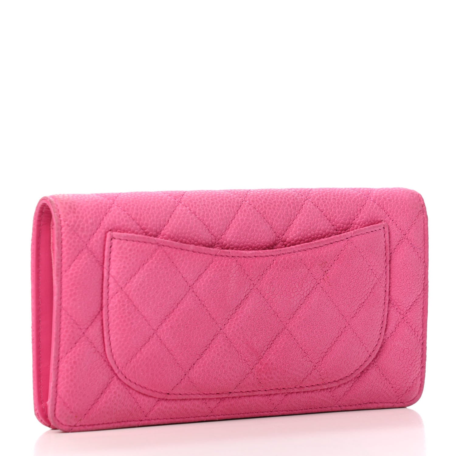 Chanel Iridescent Caviar Quilted Yen Wallet Pink 2 of 4