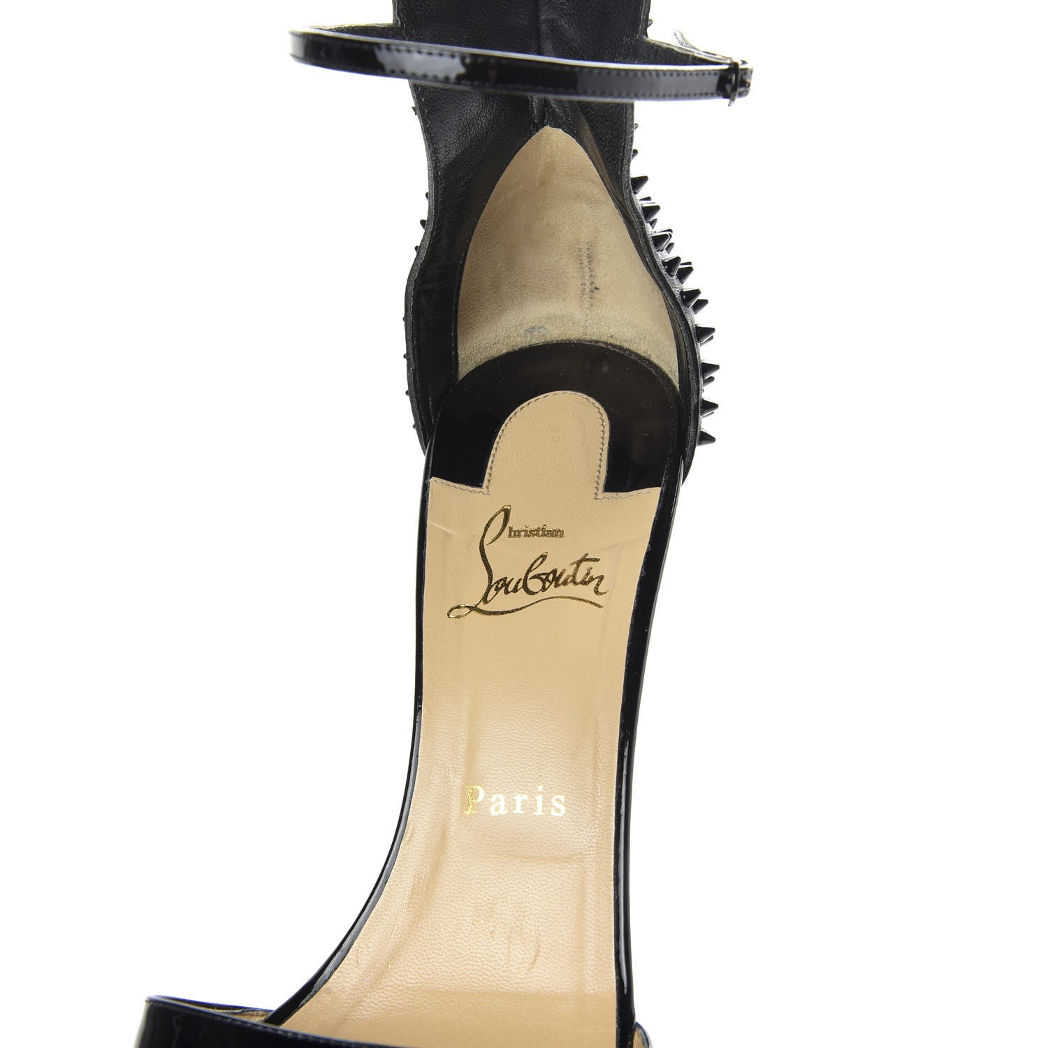 Christian Louboutin Patent Nappa Trezanita 70 Sandals 40 Black 7 of 9