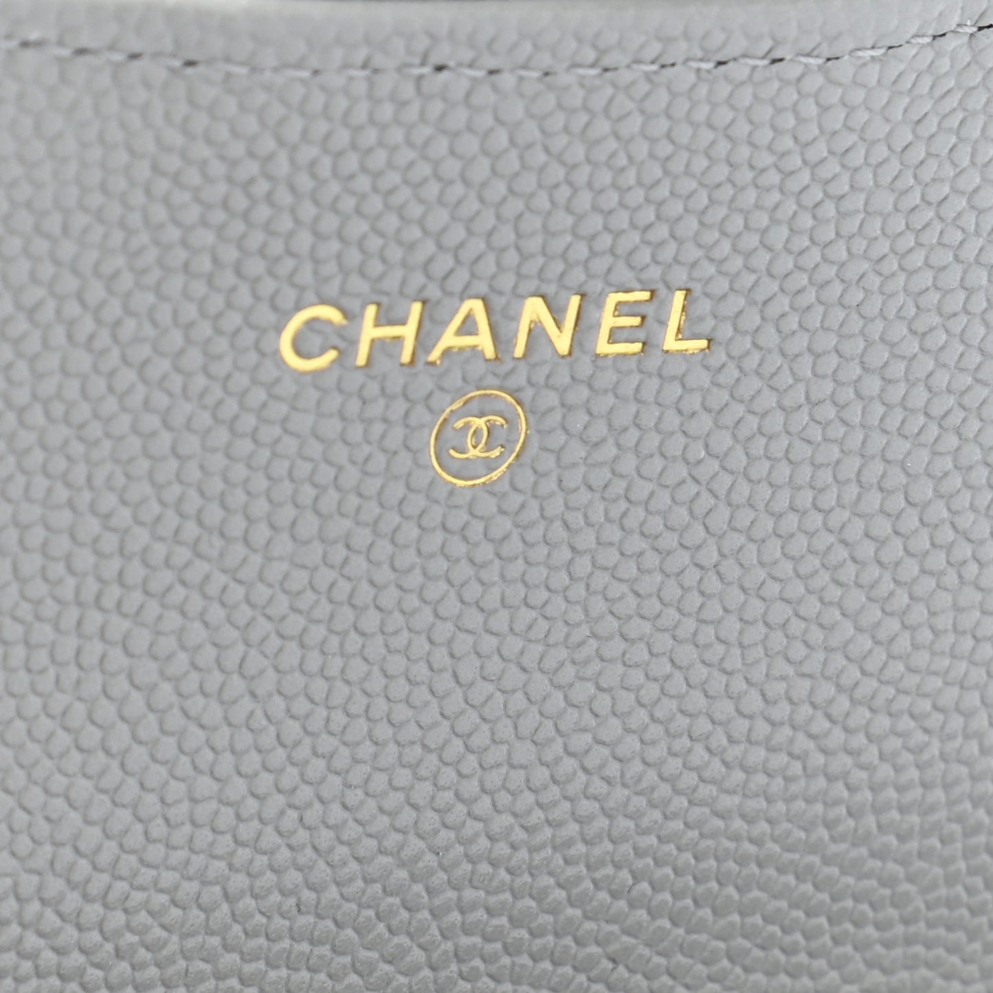 Caviar Quilted Large Flap Wallet Grey