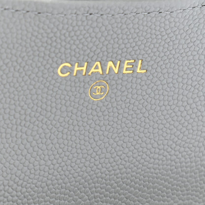 Chanel Caviar Quilted Large Flap Wallet Grey 6 of 9