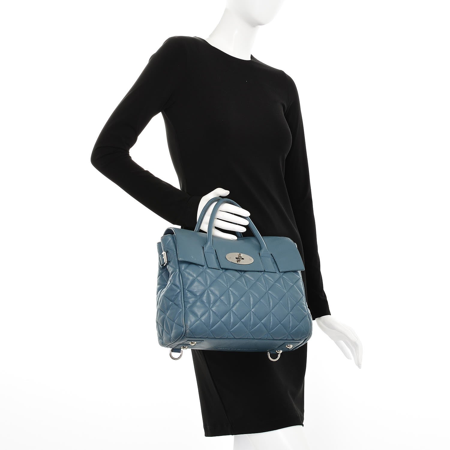 Mulberry Nappa Quilted Cara Delevingne Convertible Bag Blue 2 of 19