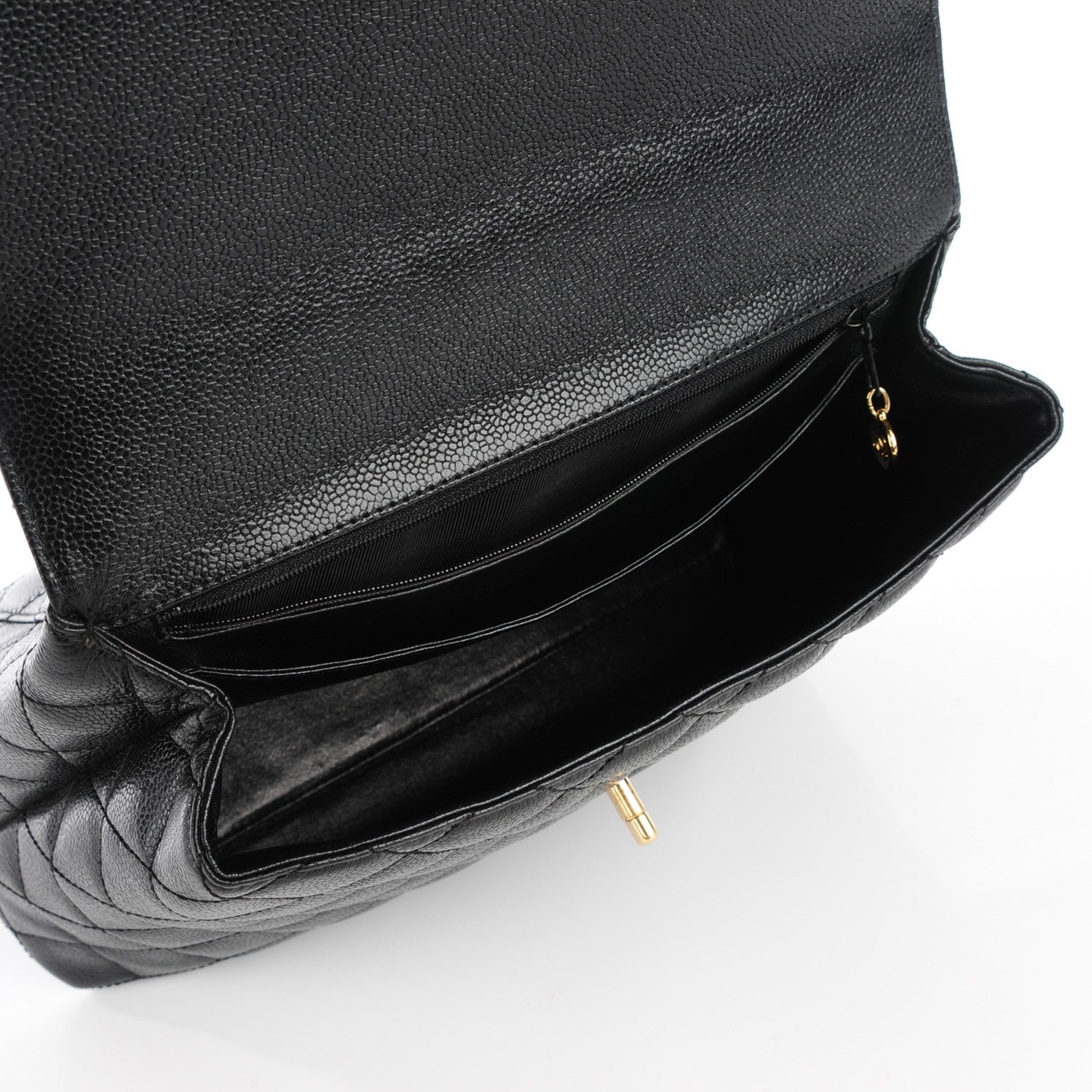 Chanel Caviar Quilted Jumbo Kelly Flap Black 3 of 9