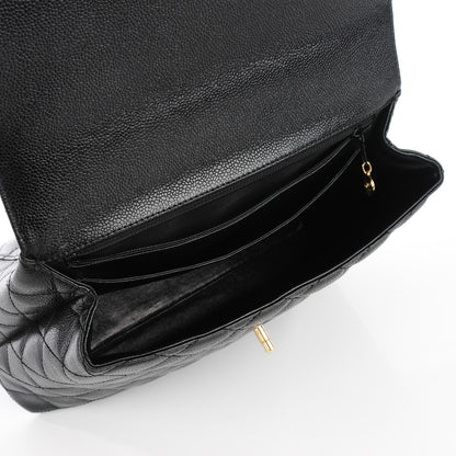 Chanel Caviar Quilted Jumbo Kelly Flap Black 3 of 9