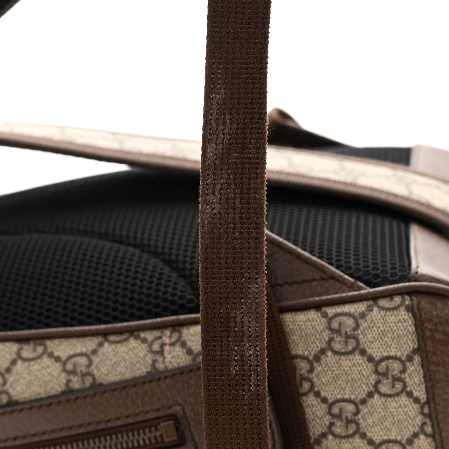 GG Supreme Monogram Calfskin Web Small Ophidia Day Backpack Beige Ebony New Acero