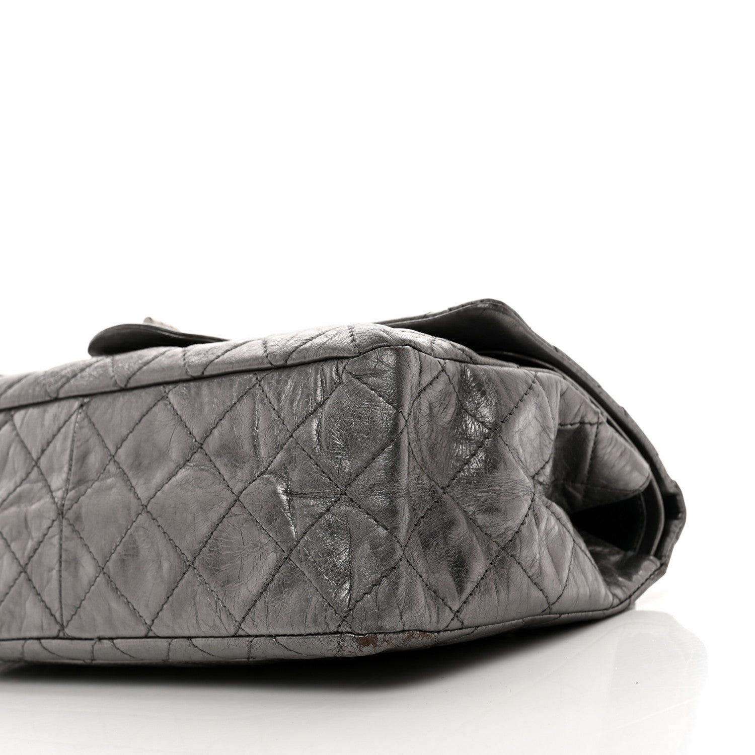 Chanel Metallic Aged Calfskin Quilted 2.55 Reissue 227 Flap Dark Silver 11 of 16