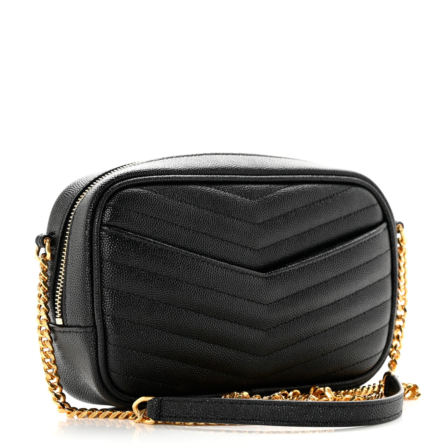 Grain De Poudre Matelasse Monogram Mini Lou Camera Bag Black