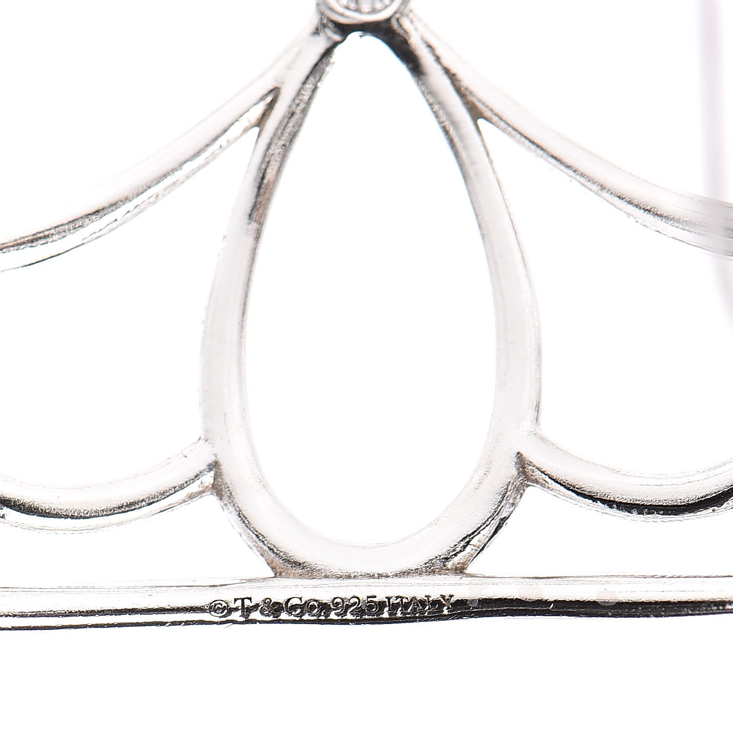 Tiffany Sterling Silver Diamond Garden Cuff Bracelet 4 of 5