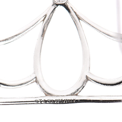Tiffany Sterling Silver Diamond Garden Cuff Bracelet 4 of 5
