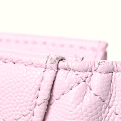 Chanel Caviar Quilted Flap Card Holder Wallet Light Pink 11 of 13