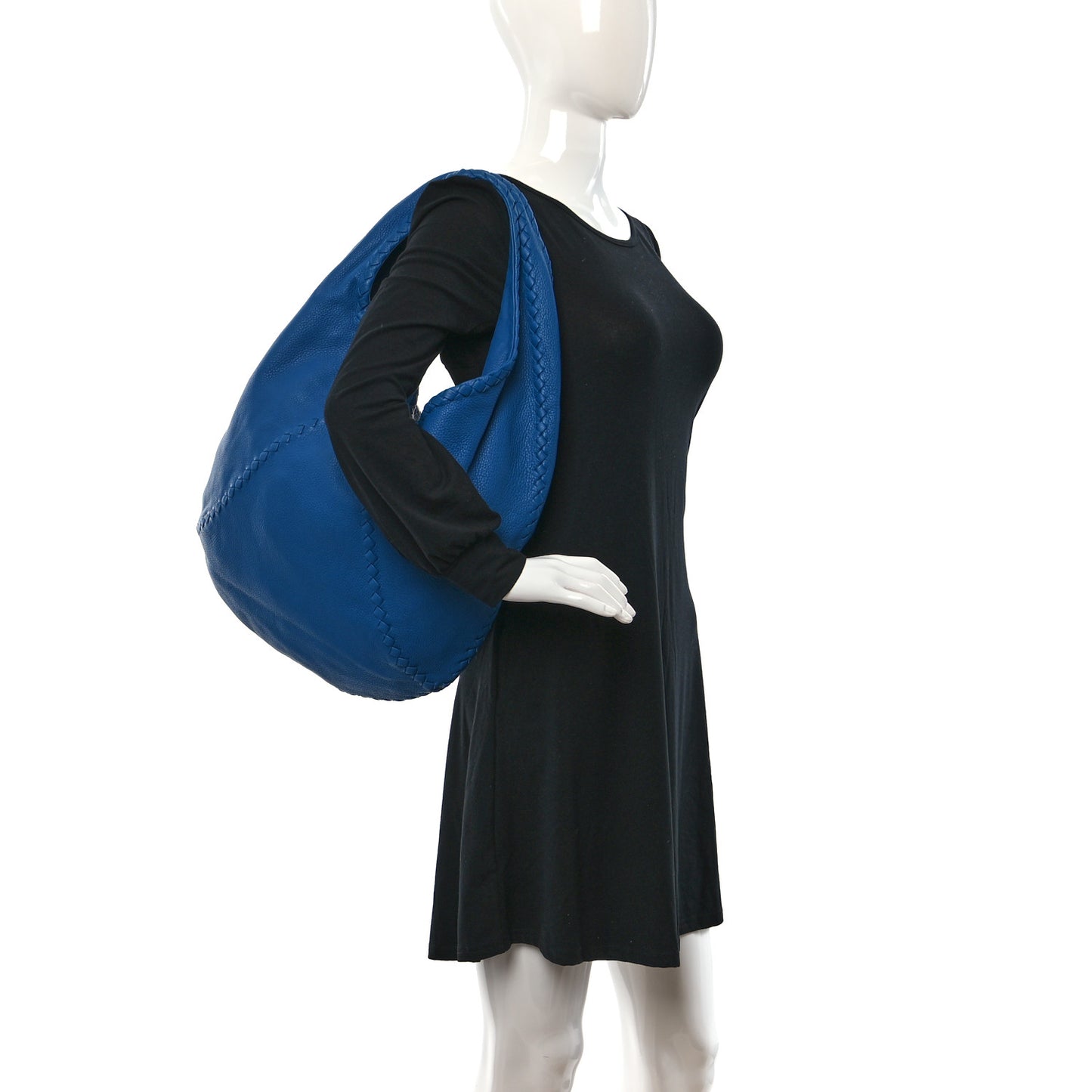 Cervo Deerskin Large Hobo Signal Blue