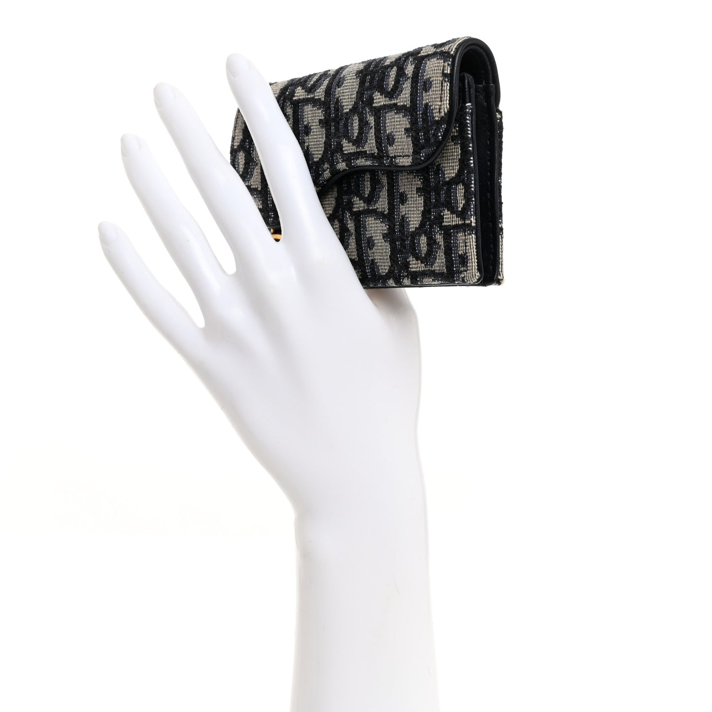 Oblique Saddle Card Holder Blue