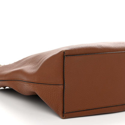 Valentino Garavani Grained Calfskin Rockstud Shoulder Tote Bright Cognac 8 of 9