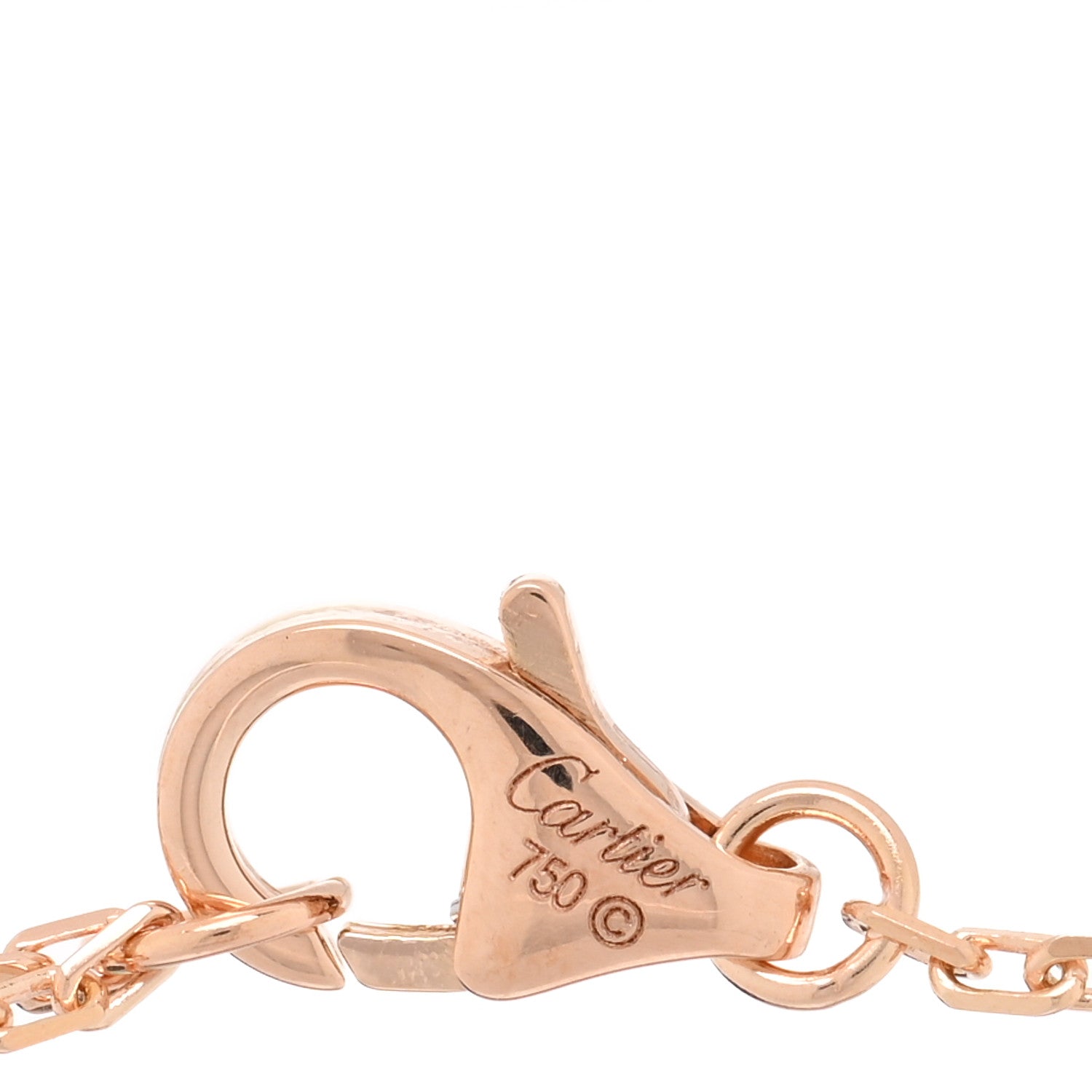 Cartier 18K Pink Yellow White Gold Trinity Heart Bracelet 3 of 3