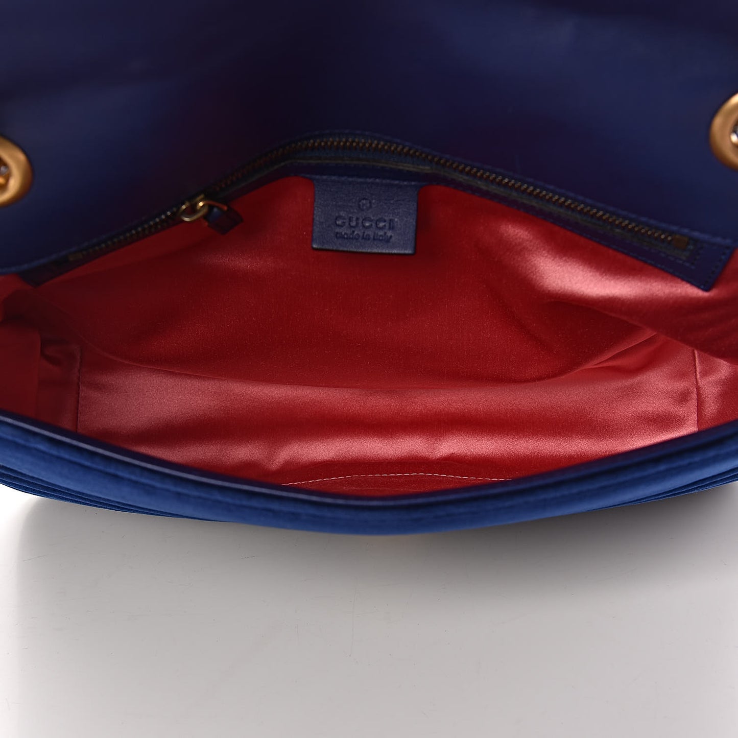 Velvet Matelasse Medium GG Marmont Shoulder Bag Cobalt Blue