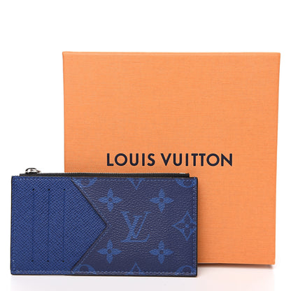 Louis Vuitton Monogram Taiga Coin Card Holder Cobalt 6 of 6