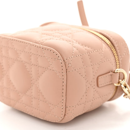 Christian Dior Lambskin Cannage Micro Vanity Case Deep Nude 10 of 10
