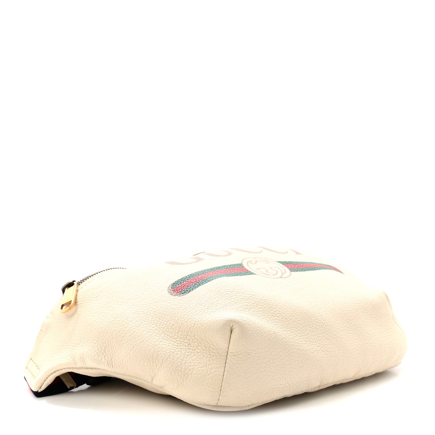 Gucci Grained Calfskin Logo Belt Bag White 4 of 10