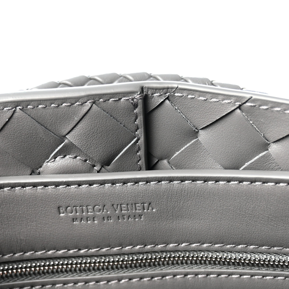Suede Intrecciato Small Andiamo Shoulder Bag Graphite